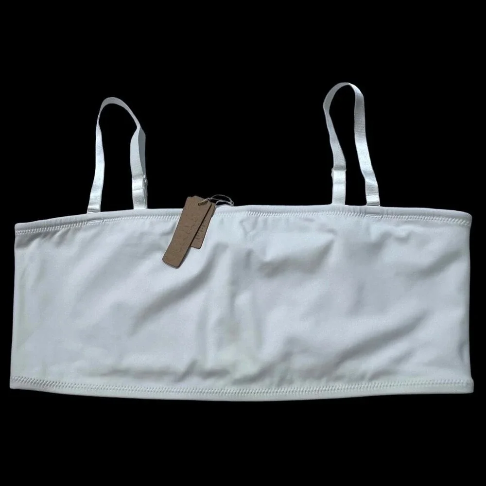 SKIMS Shaping Swim Bandeau +‎ Dipped Bikini Bottom Set Marble 2X